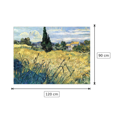 Green wheat field with cypress - Van Gogh Vincent - cm 120x90 - Pannello in MDF