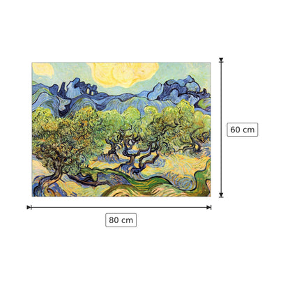 Landscape with olive Trees - Van Gogh Vincent - cm 80x60 - Pannello in MDF