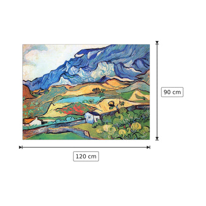 Les Alpilles, a mountain landscape near Saint-ReÌmy - Van Gogh Vincent - cm 120x90 - Pannello in MDF