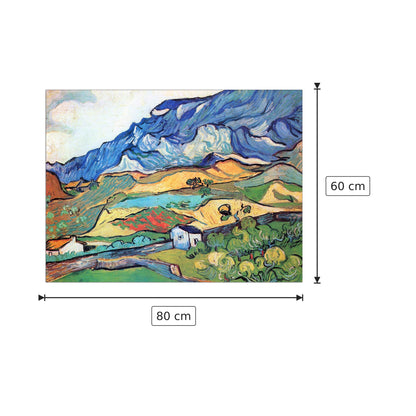 Les Alpilles, a mountain landscape near Saint-ReÌmy - Van Gogh Vincent - cm 80x60 - Pannello in MDF
