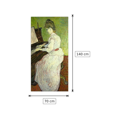 Mademoiselle Gachet at the Piano - Van Gogh Vincent - cm 70x140 - Pannello in MDF