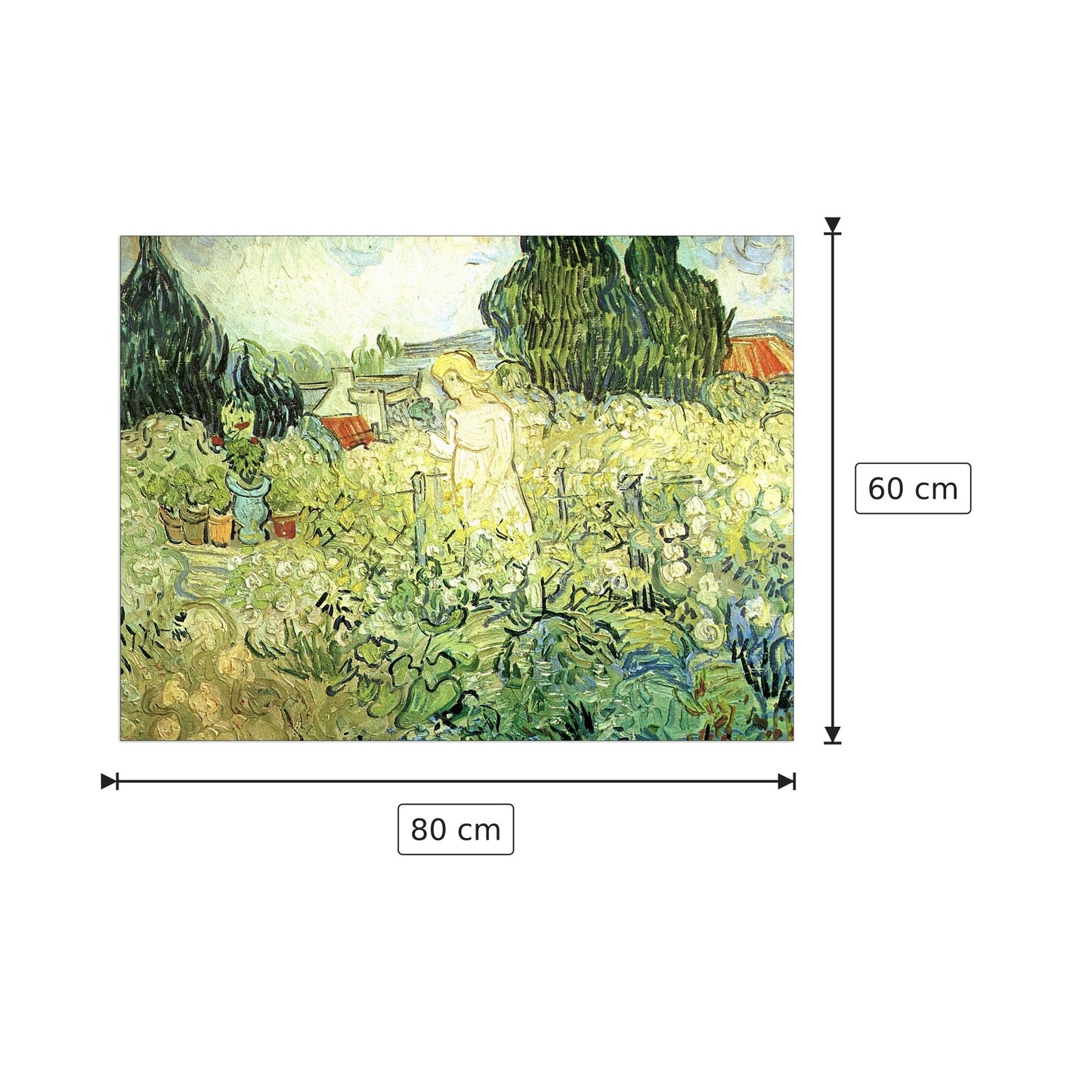 Marguerite Gachet in her garden - Van Gogh Vincent - cm 80x60 - Pannello in MDF