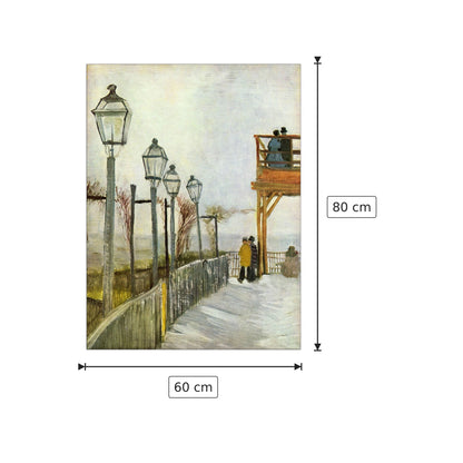 Montmartre in the upper Mill - Van Gogh Vincent - cm 60x80 - Pannello in MDF