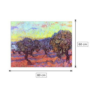 Olive Trees II - Van Gogh Vincent - cm 80x60 - Pannello in MDF