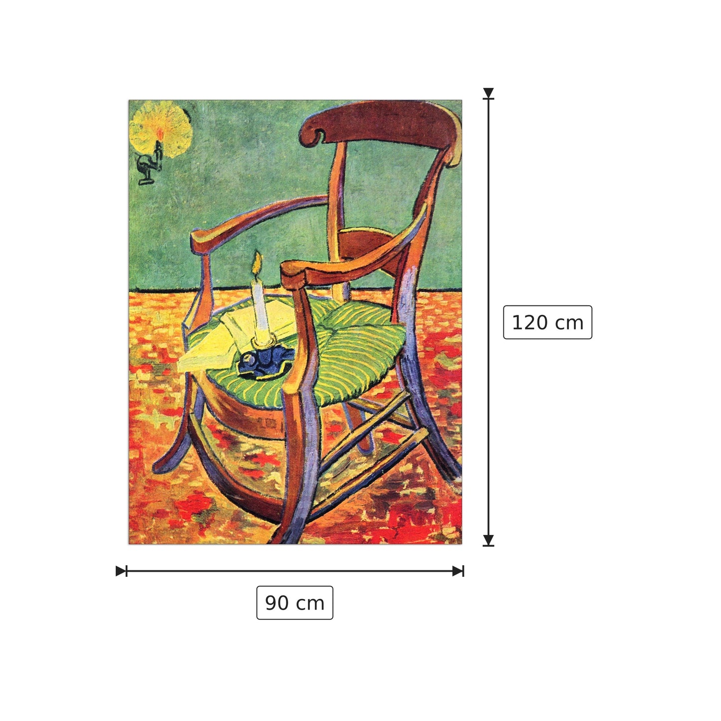 Paul Gauguin's chair - Van Gogh Vincent - cm 90x120 - Pannello in MDF