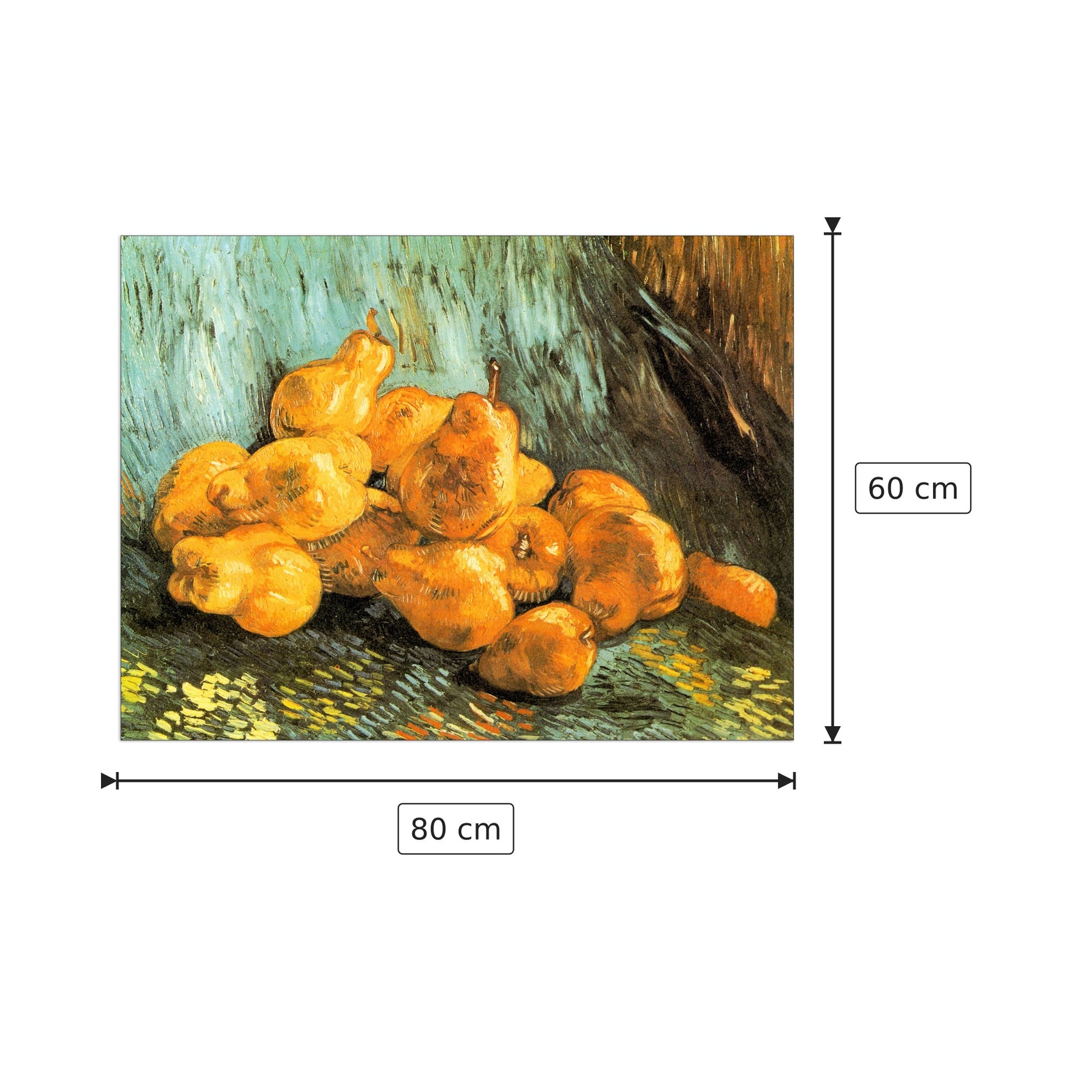 Still Life with Quinces - Van Gogh Vincent - cm 80x60 - Pannello in MDF