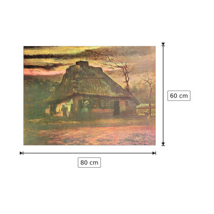 Straw hut at dusk - Van Gogh Vincent - cm 80x60 - Pannello in MDF