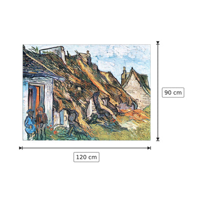 Thatched hut in Chaponval - Van Gogh Vincent - cm 120x90 - Pannello in MDF