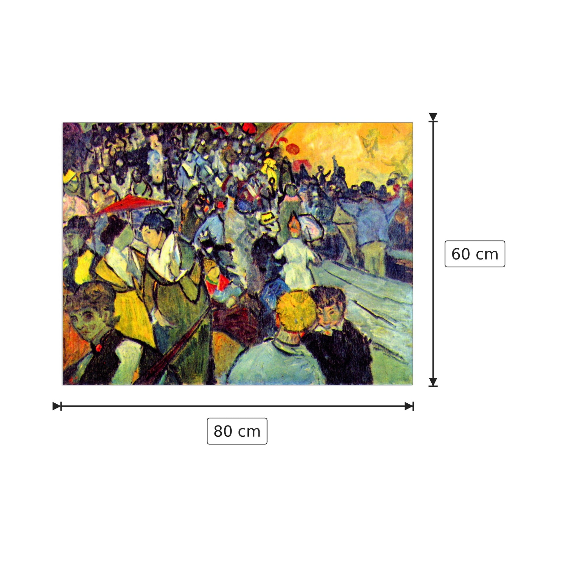The arenas of Arles - Van Gogh Vincent - cm 80x60 - Pannello in MDF