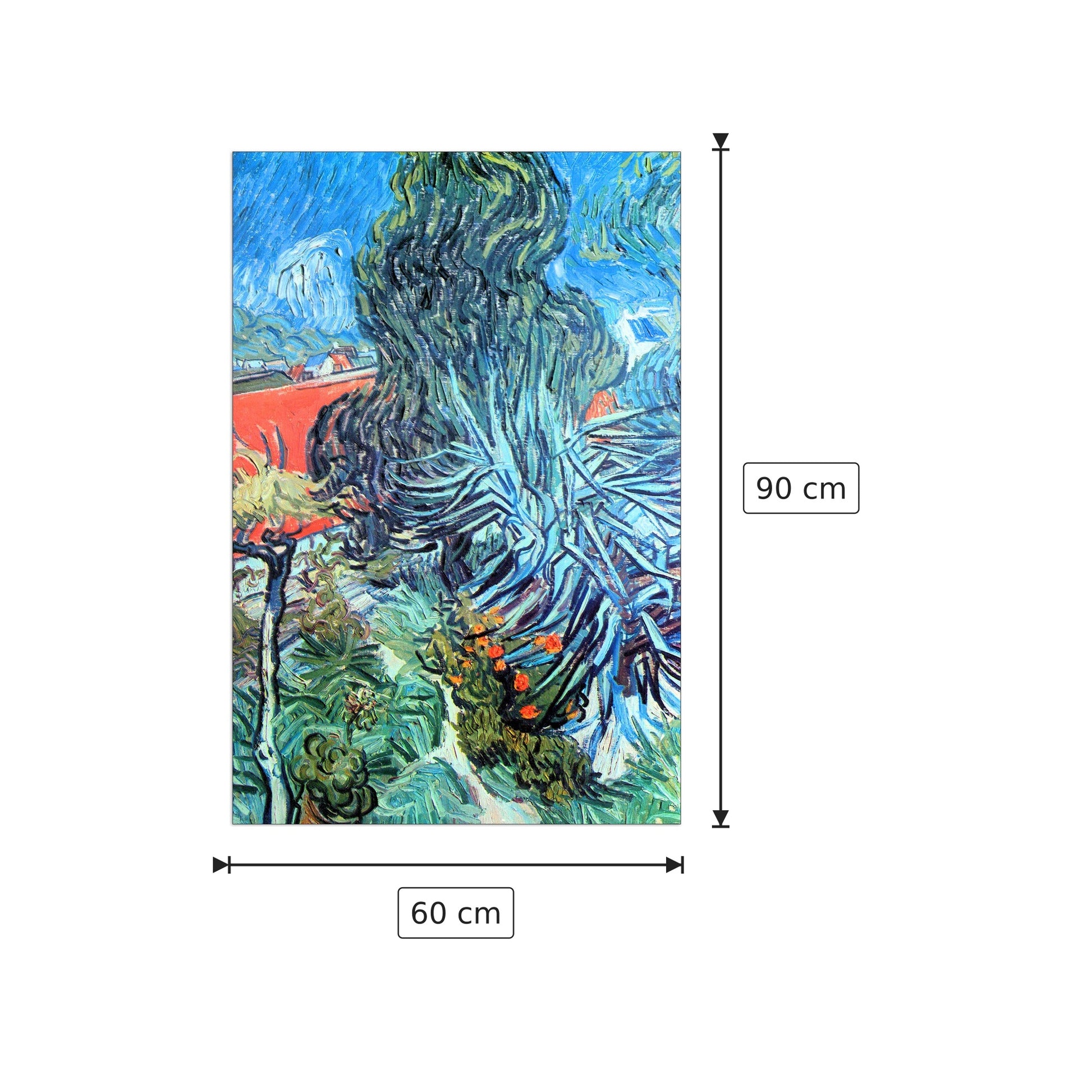The garden of Dr. Gachet - Van Gogh Vincent - cm 60x90 - Pannello in MDF
