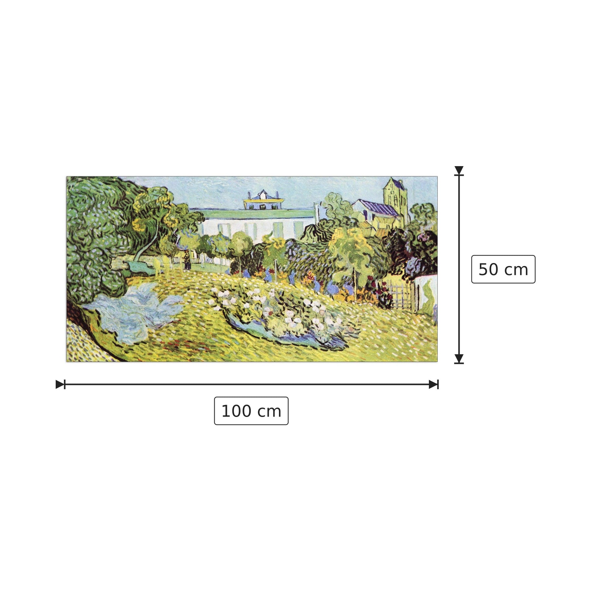 The garden of the Daubignys - Van Gogh Vincent - cm 100x50 - Pannello in MDF