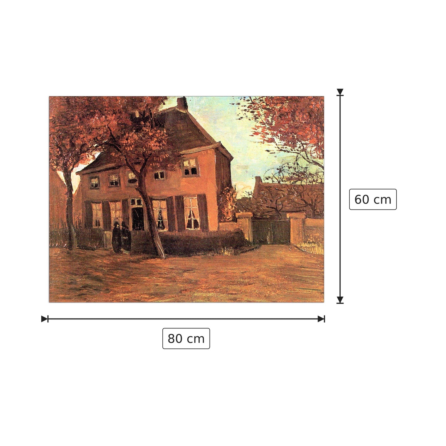 The vicarage of Neunen - Van Gogh Vincent - cm 80x60 - Pannello in MDF
