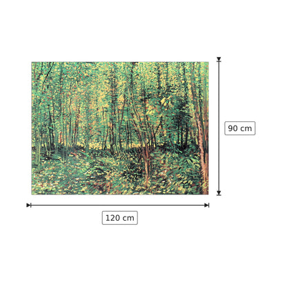 Trees and undergrowth - Van Gogh Vincent - cm 120x90 - Pannello in MDF