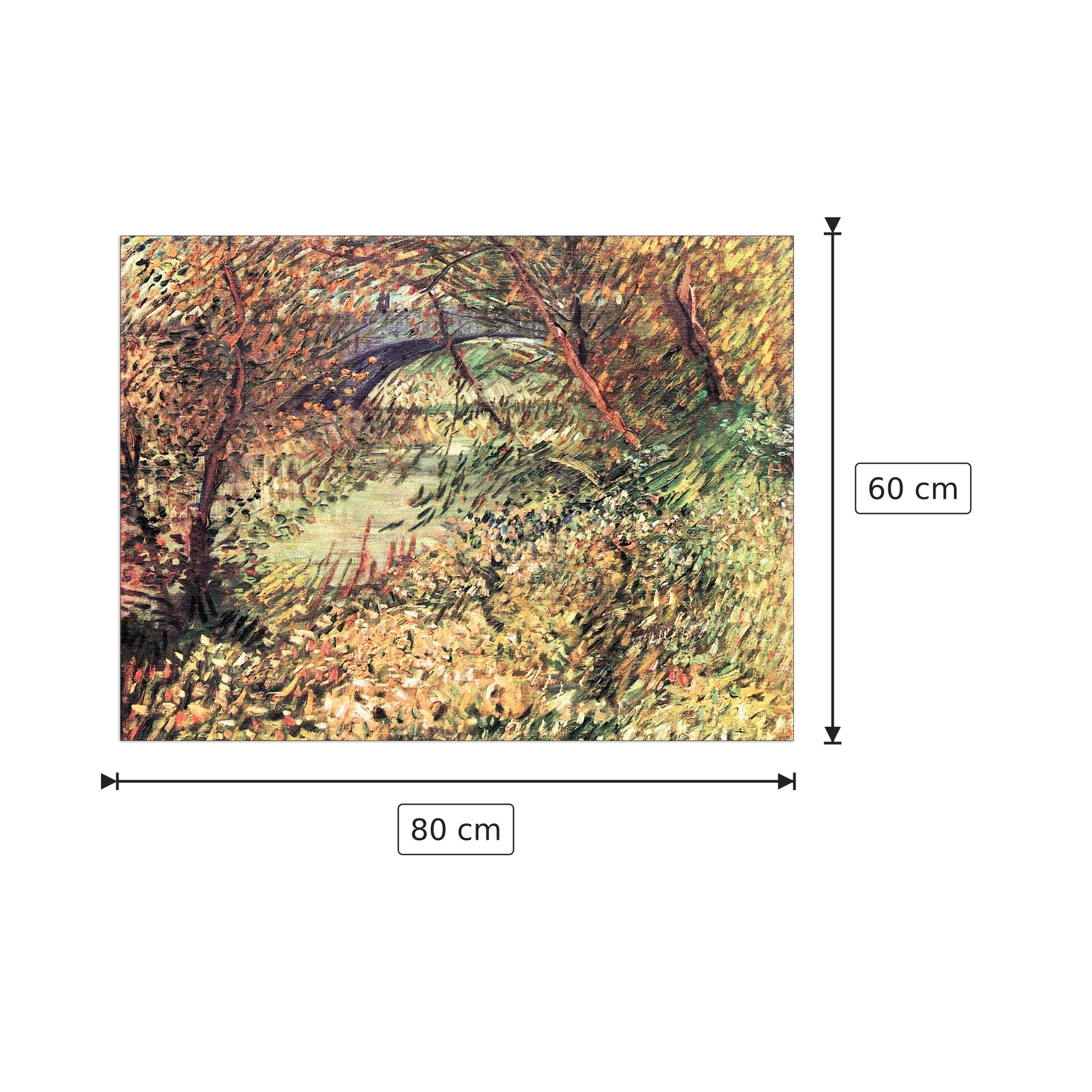 The shores in the spring at the Pont de Clichy - Van Gogh Vincent - cm 80x60 - Pannello in MDF