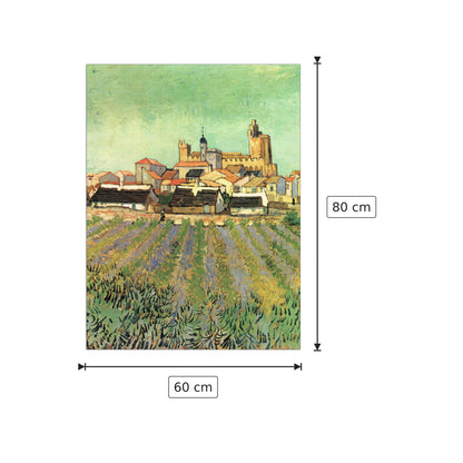 View of Sainte Maries - Van Gogh Vincent - cm 60x80 - Pannello in MDF