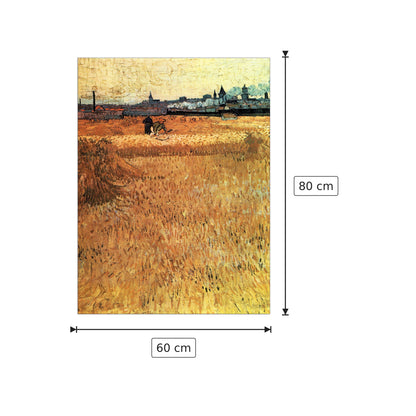 Wheat field with a view of Arles - Van Gogh Vincent - cm 60x80 - Pannello in MDF