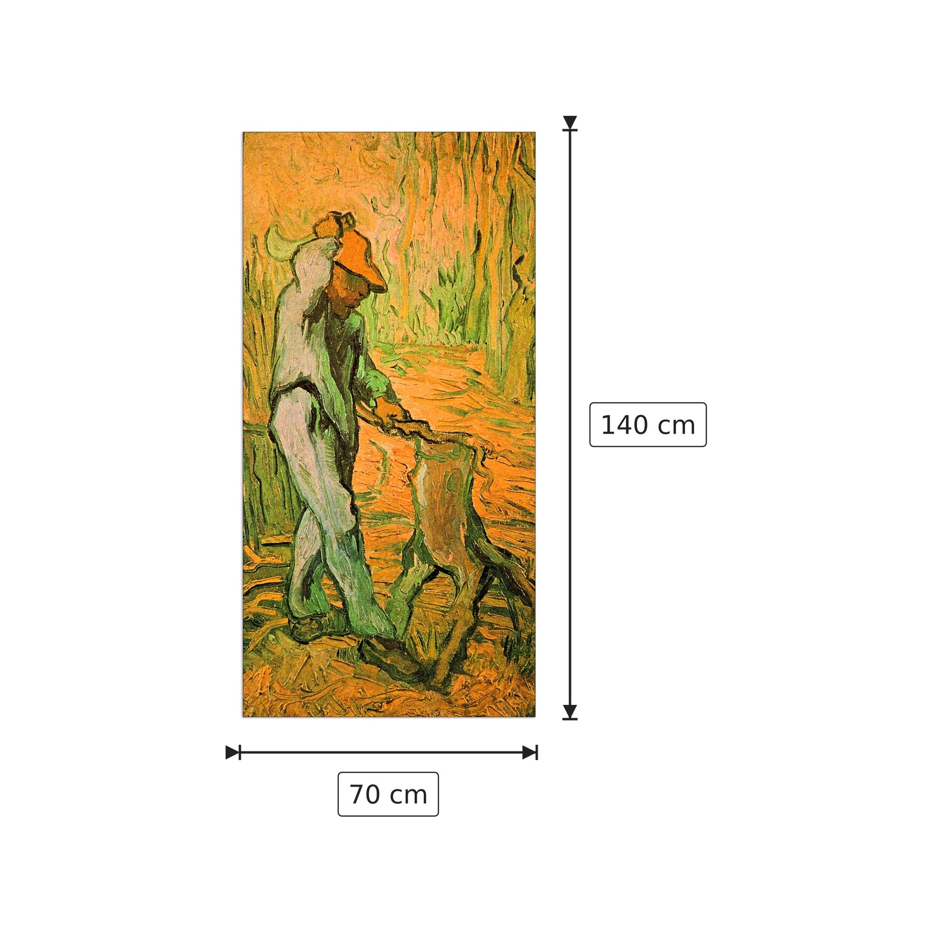 Woodcutter (after Millet) - Van Gogh Vincent - cm 70x140 - Pannello in MDF