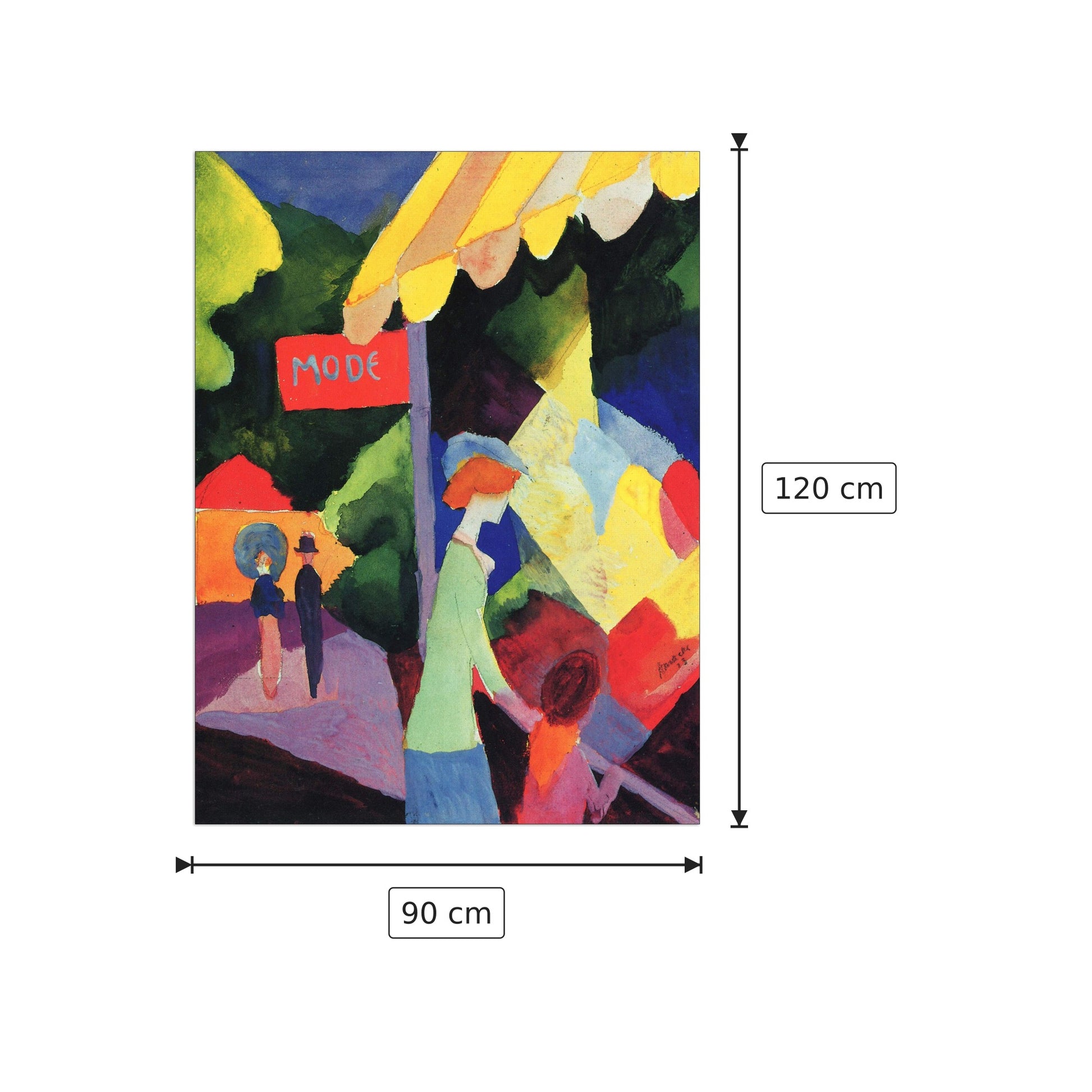 Fashion window - Macke August - cm 90x120 - Pannello in MDF