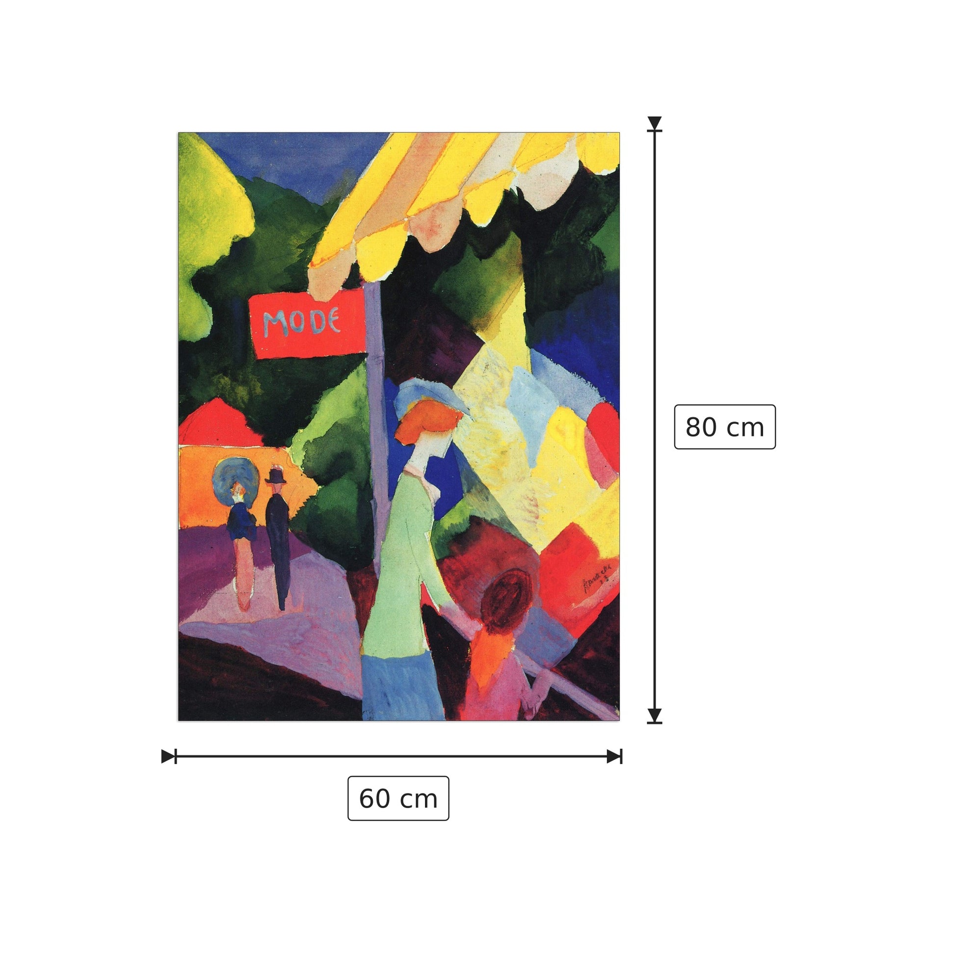 Fashion window - Macke August - cm 60x80 - Pannello in MDF