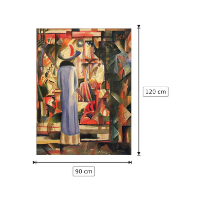 Large bright showcase - Macke August - cm 90x120 - Pannello in MDF