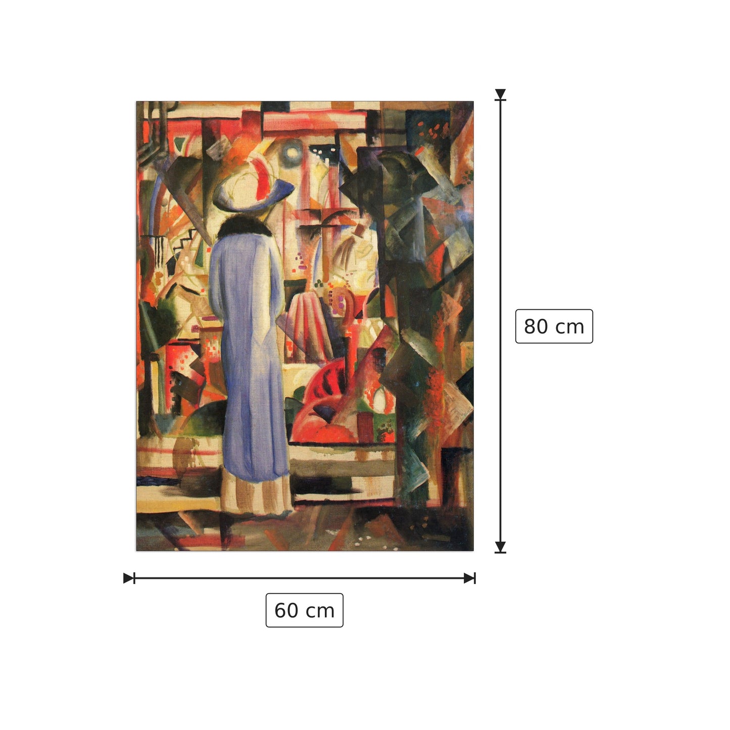 Large bright showcase - Macke August - cm 60x80 - Pannello in MDF