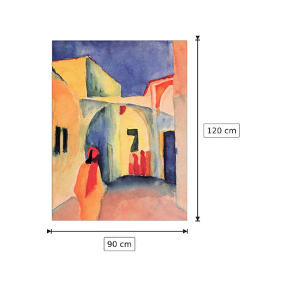 Look in a lane - Macke August - cm 90x120 - Pannello in MDF