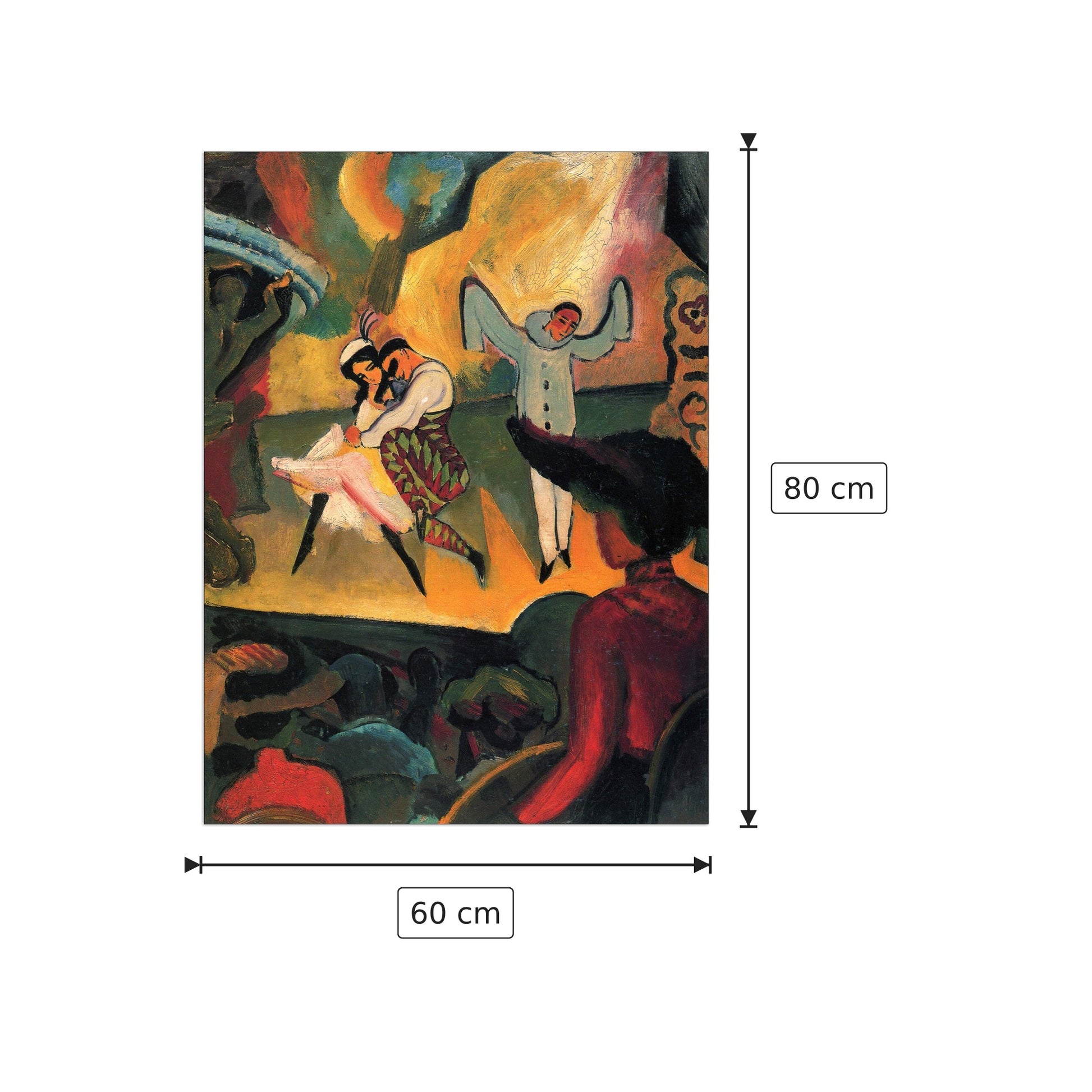 Russian ballet - Macke August - cm 60x80 - Pannello in MDF