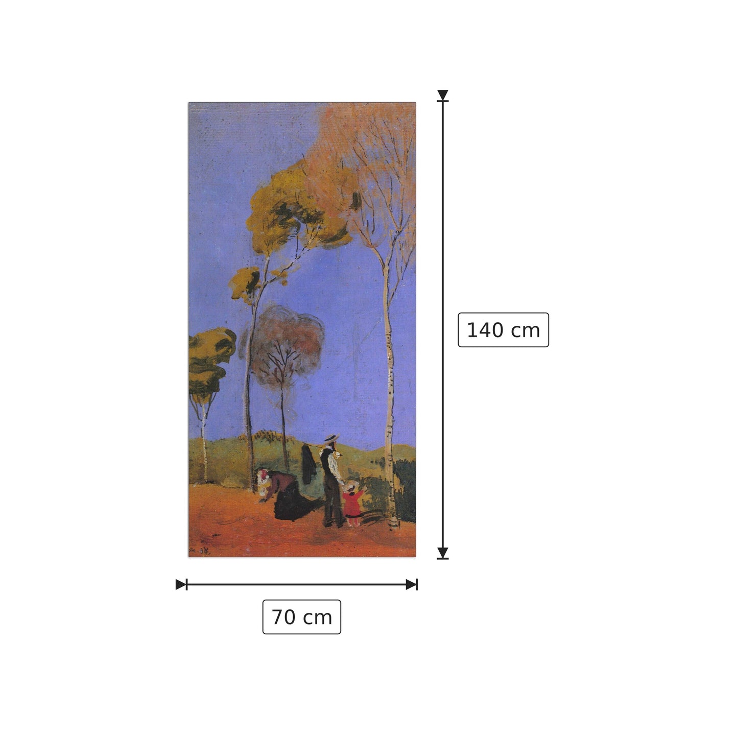 Stroller - Macke August - cm 70x140 - Pannello in MDF