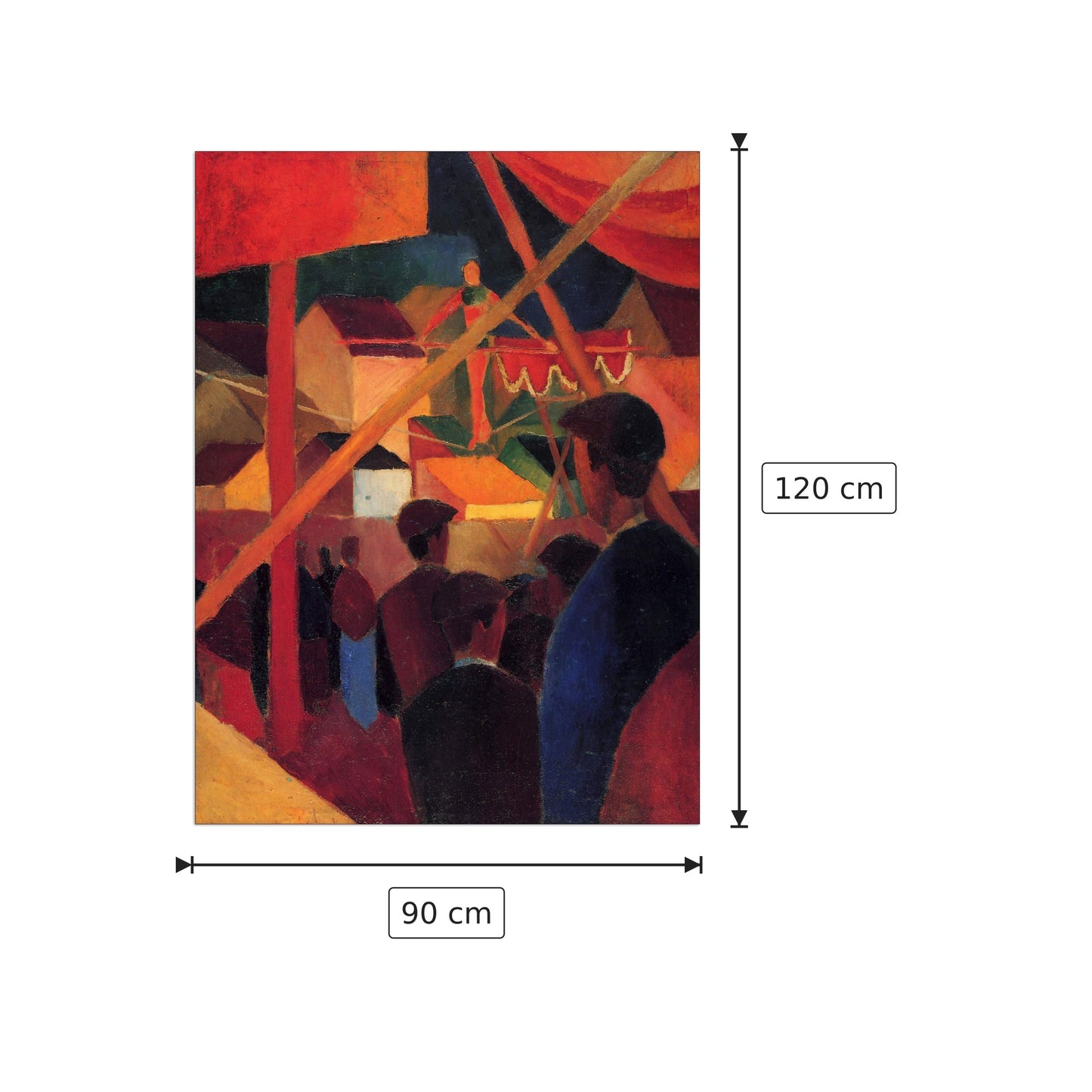 Tightrope - Macke August - cm 90x120 - Pannello in MDF