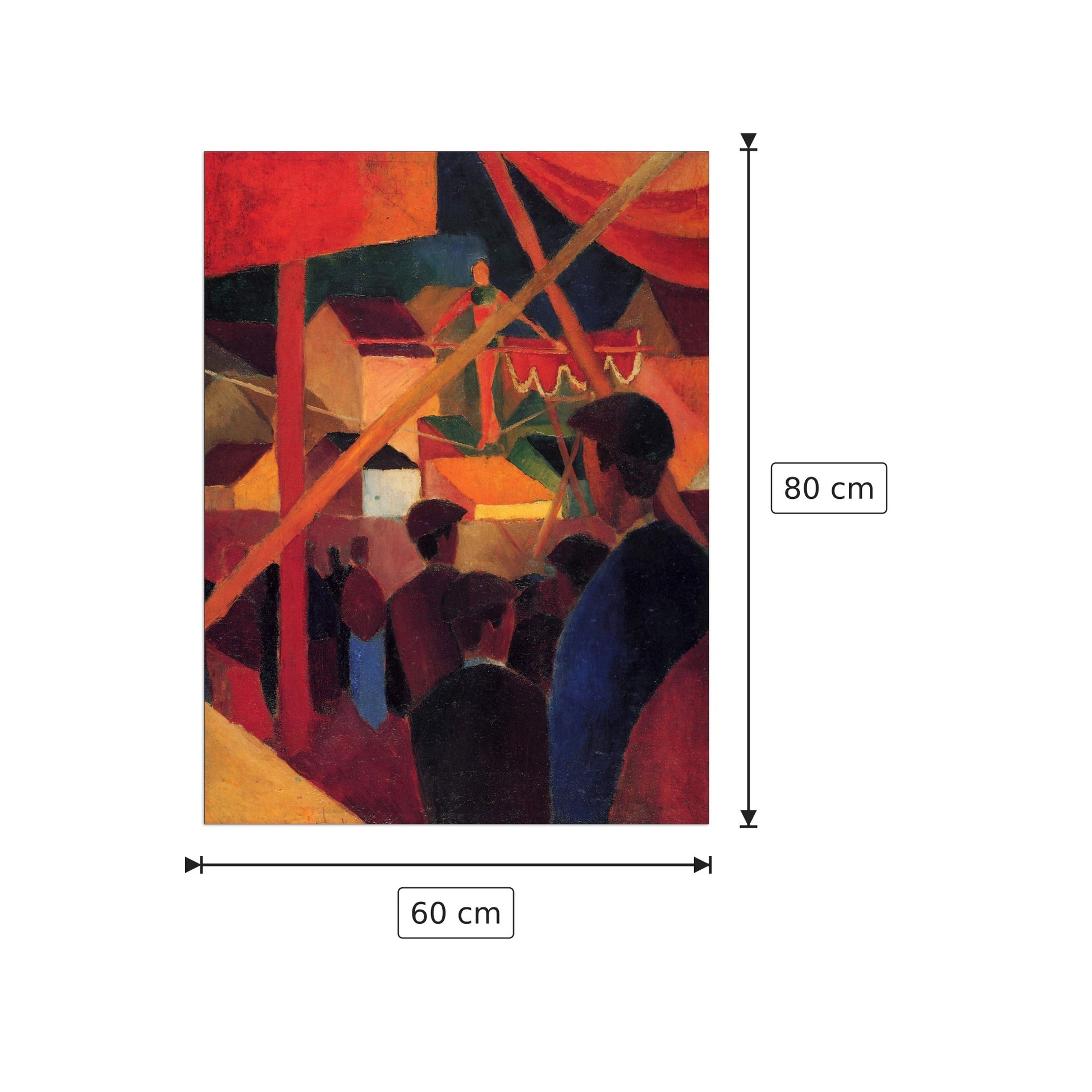 Tightrope - Macke August - cm 60x80 - Pannello in MDF