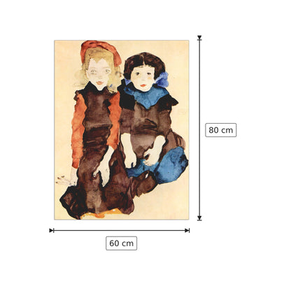 Girls - Schiele Egon - cm 60x80 - Pannello in MDF