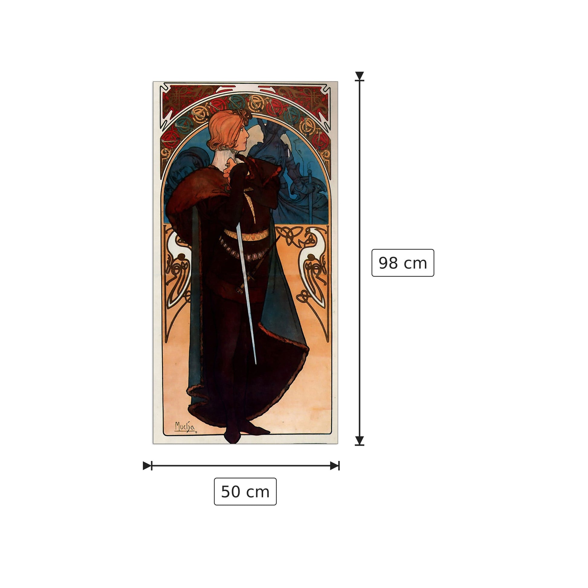 Hamlet - Mucha Alphonse - cm 50x98 - Pannello in MDF