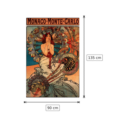 Monaco - Mucha Alphonse - cm 90x135 - Pannello in MDF