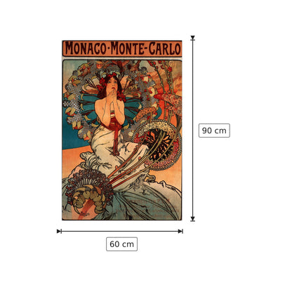 Monaco - Mucha Alphonse - cm 60x90 - Pannello in MDF