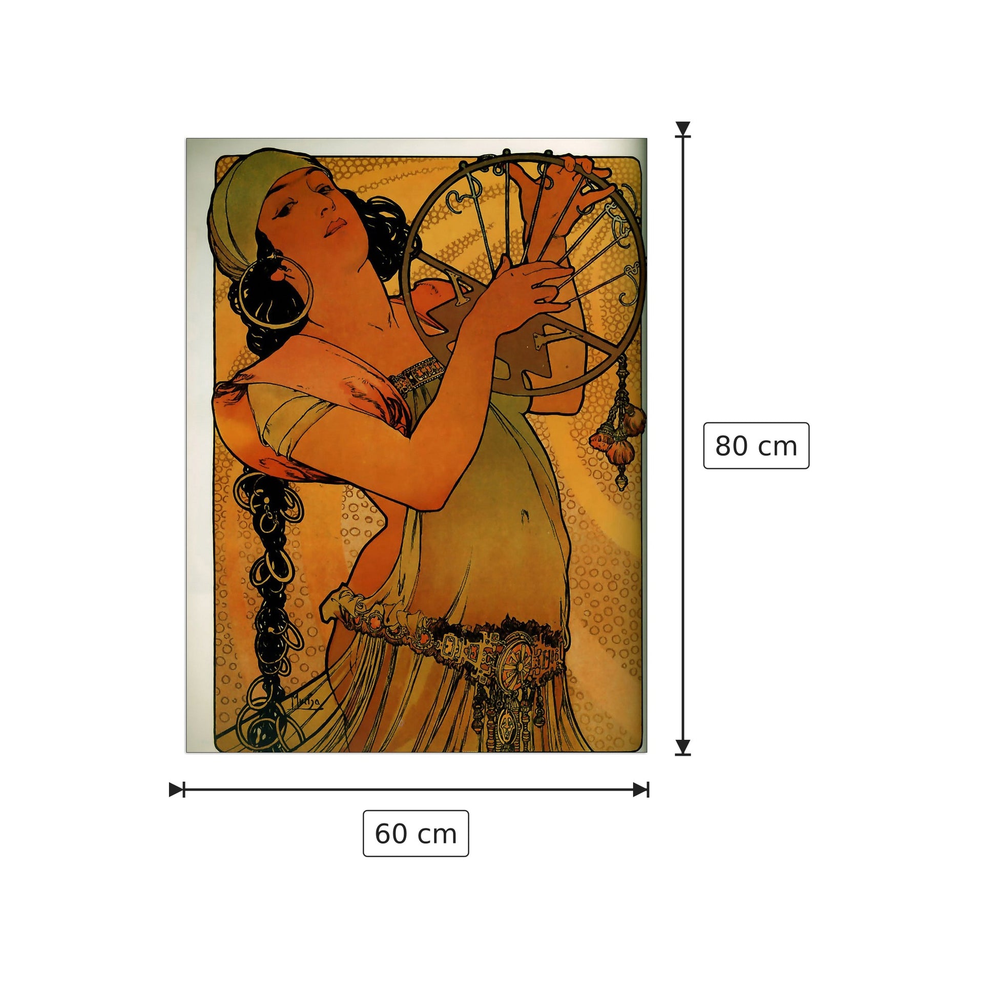 Solome - Mucha Alphonse - cm 60x80 - Pannello in MDF