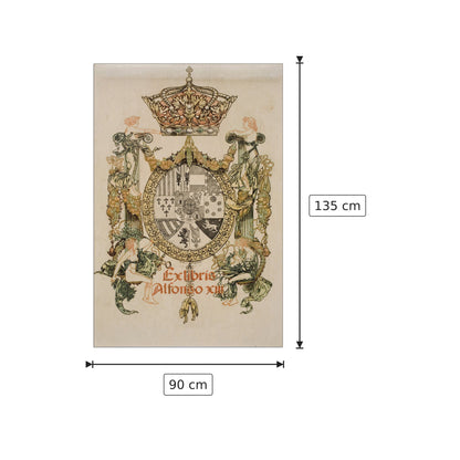 Book-plate of Alfons XIII - Alexandre de Riquer - cm 90x135 - Pannello in MDF