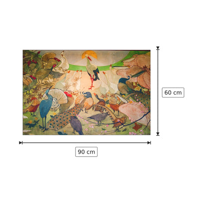 Birds - cm 90x60 - Pannello in MDF