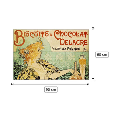 Biscuits and Chocolat Delacre - cm 90x60 - Pannello in MDF