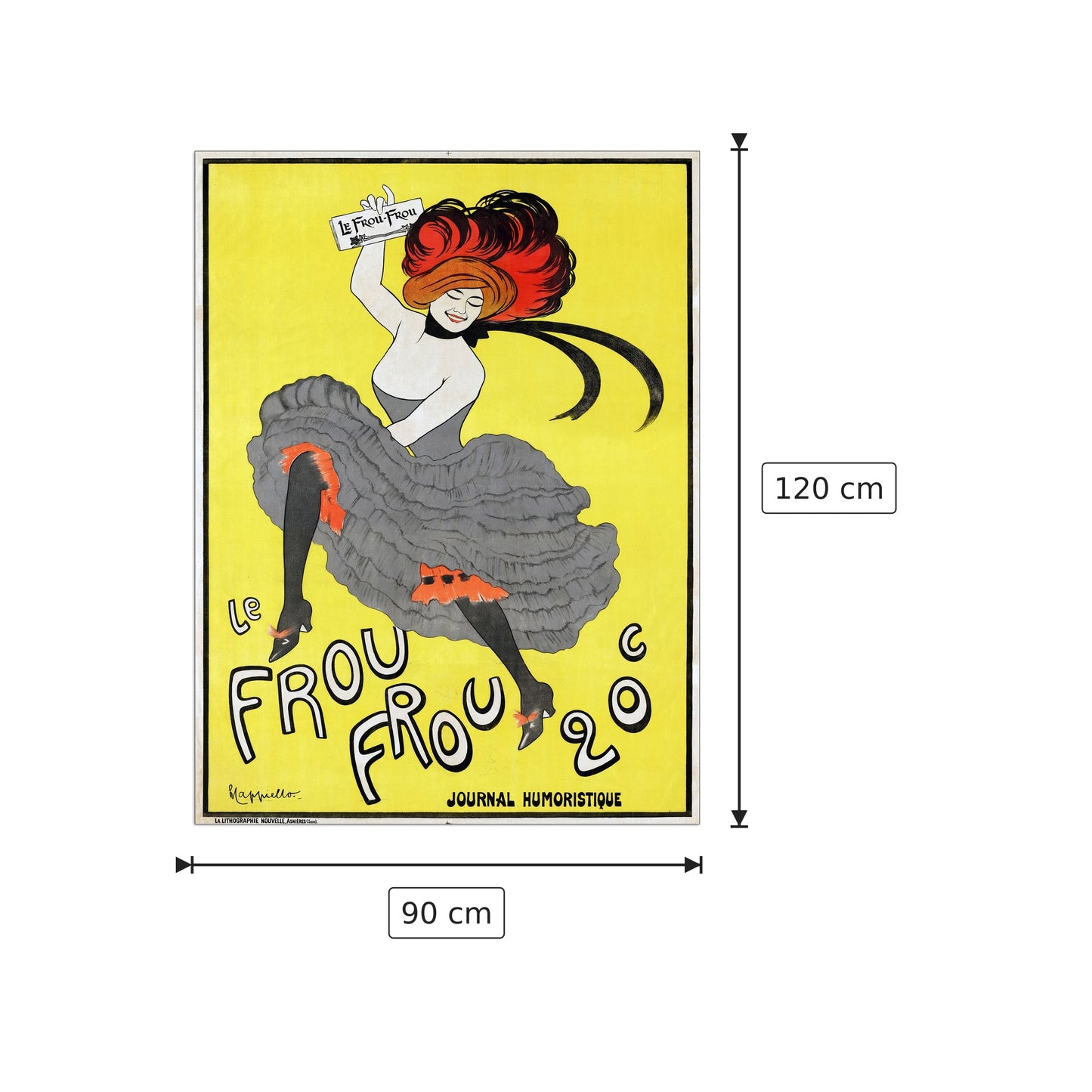 Frou Frou - Cappiello - cm 90x120 - Pannello in MDF