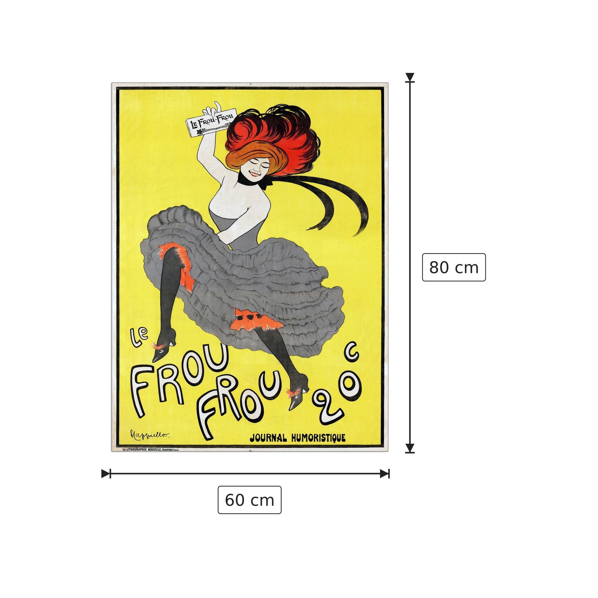 Frou Frou - Cappiello - cm 60x80 - Pannello in MDF