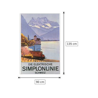Simplonlinie Montreux - Cardinaux - cm 90x135 - Pannello in MDF