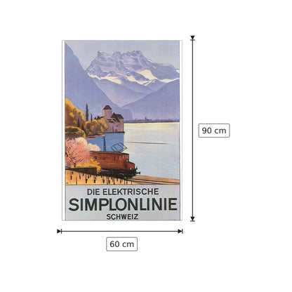 Simplonlinie Montreux - Cardinaux - cm 60x90 - Pannello in MDF