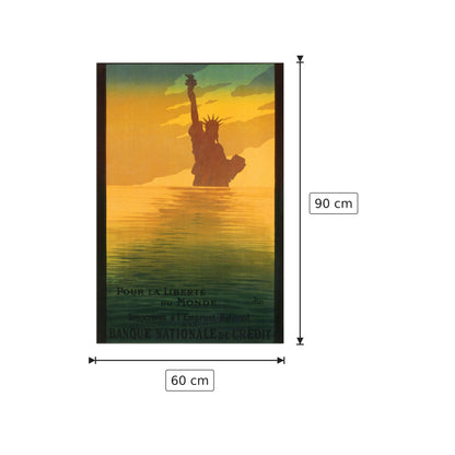 Statue of Liberty - cm 60x90 - Pannello in MDF