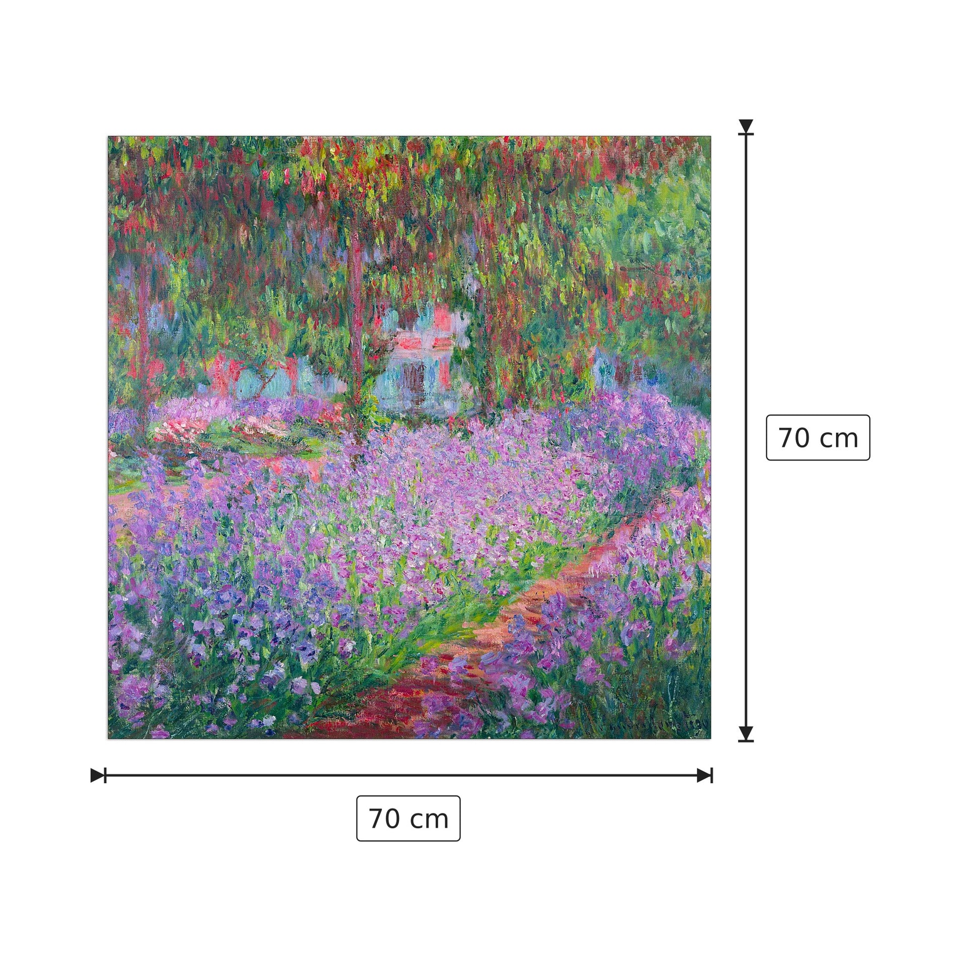 Artists Garden - Monet Claude - cm 70x70 - Pannello in MDF