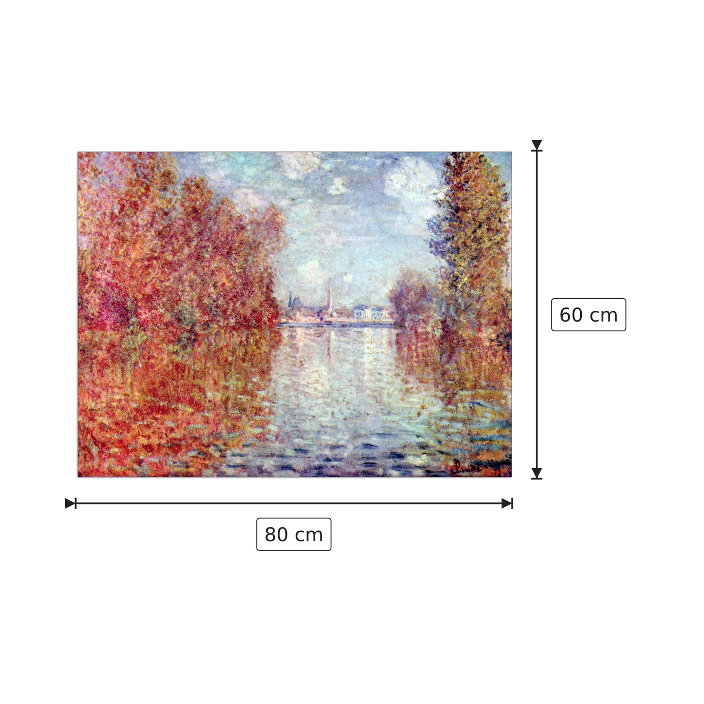 Autumn in Argenteuil - Monet Claude - cm 80x60 - Pannello in MDF