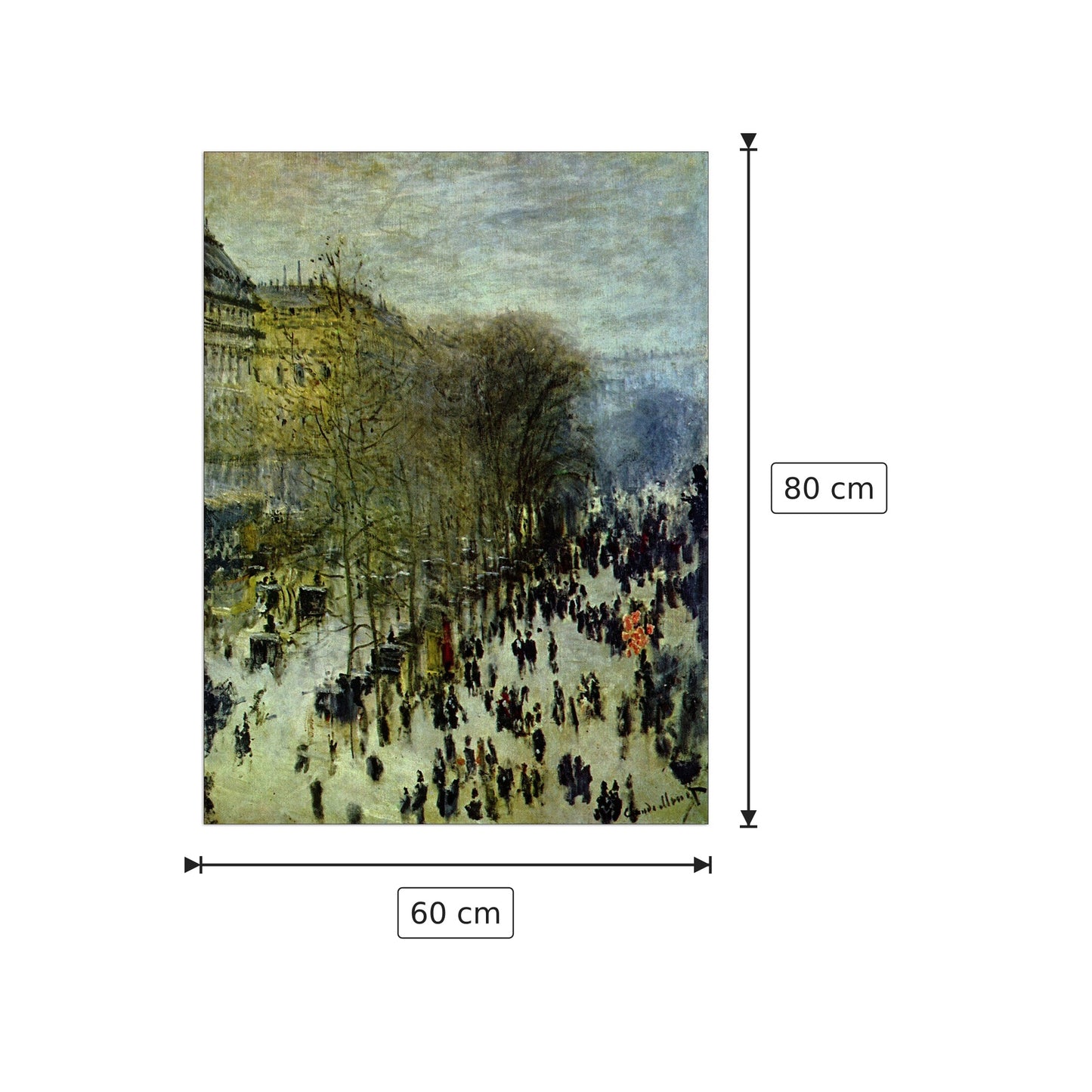 Boulevard of Capucines - Monet Claude - cm 60x80 - Pannello in MDF