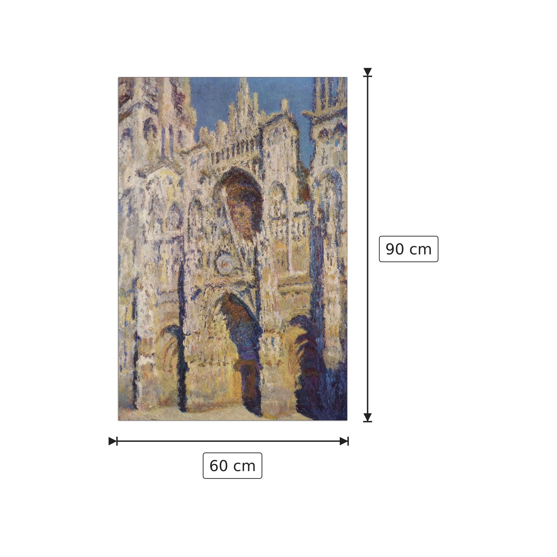 Cathedral at Rouen - Monet Claude - cm 60x90 - Pannello in MDF