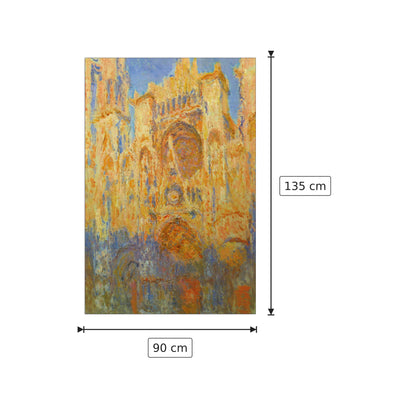 Rouen Cathedral Facade at Sunset - Monet Claude - cm 90x135 - Pannello in MDF