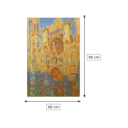Rouen Cathedral Facade at Sunset - Monet Claude - cm 60x90 - Pannello in MDF