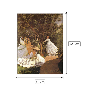 Femmes au jardin 1867 - Monet Claude - cm 90x120 - Pannello in MDF